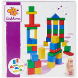 Set constructie Eichhorn Colored Wooden Blocks 50 piese