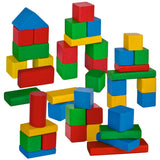 Set constructie Eichhorn Colored Wooden Blocks 50 piese