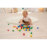Set constructie Eichhorn Colored Wooden Blocks 50 piese
