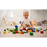 Set constructie Eichhorn Colored Wooden Blocks 50 piese