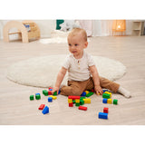 Set constructie Eichhorn Colored Wooden Blocks 50 piese