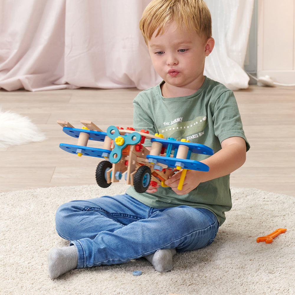 Set constructie Eichhorn Construct Biplane 2 in 1 84 piese