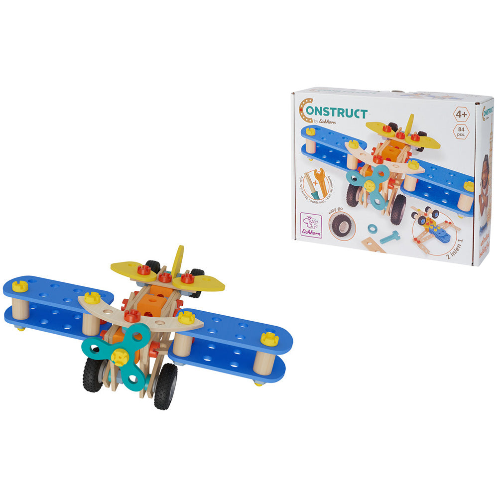 Set constructie Eichhorn Construct Biplane 2 in 1 84 piese
