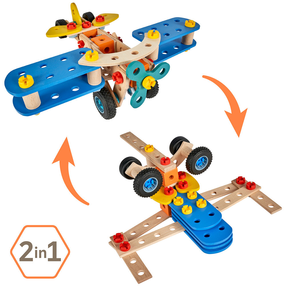 Set constructie Eichhorn Construct Biplane 2 in 1 84 piese