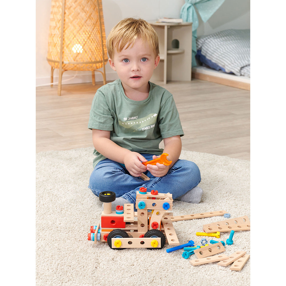Set constructie Eichhorn Construct Steam Engine 93 piese