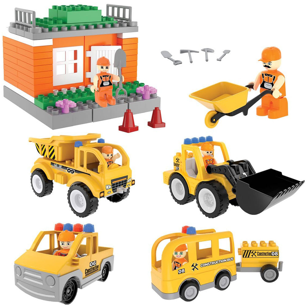 Set constructie Pilsan Double Blocks Bucket Dozer 57 piese