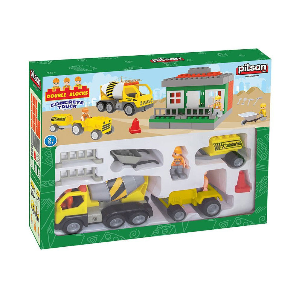 Set constructie Pilsan Double Blocks Concrete Truck 49 piese