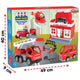 Set constructie Pilsan Double Blocks Fire Station 76 piese