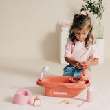Set de baie pentru papusa Smoby Baby Nurse Bath cu 8 accesorii