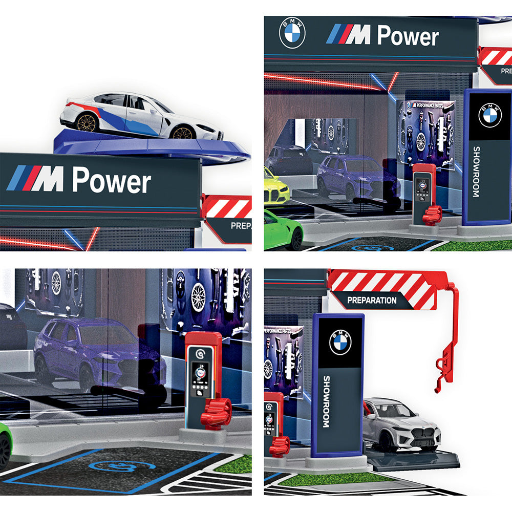 Set de joaca Majorette BMW Showroom cu o masinuta