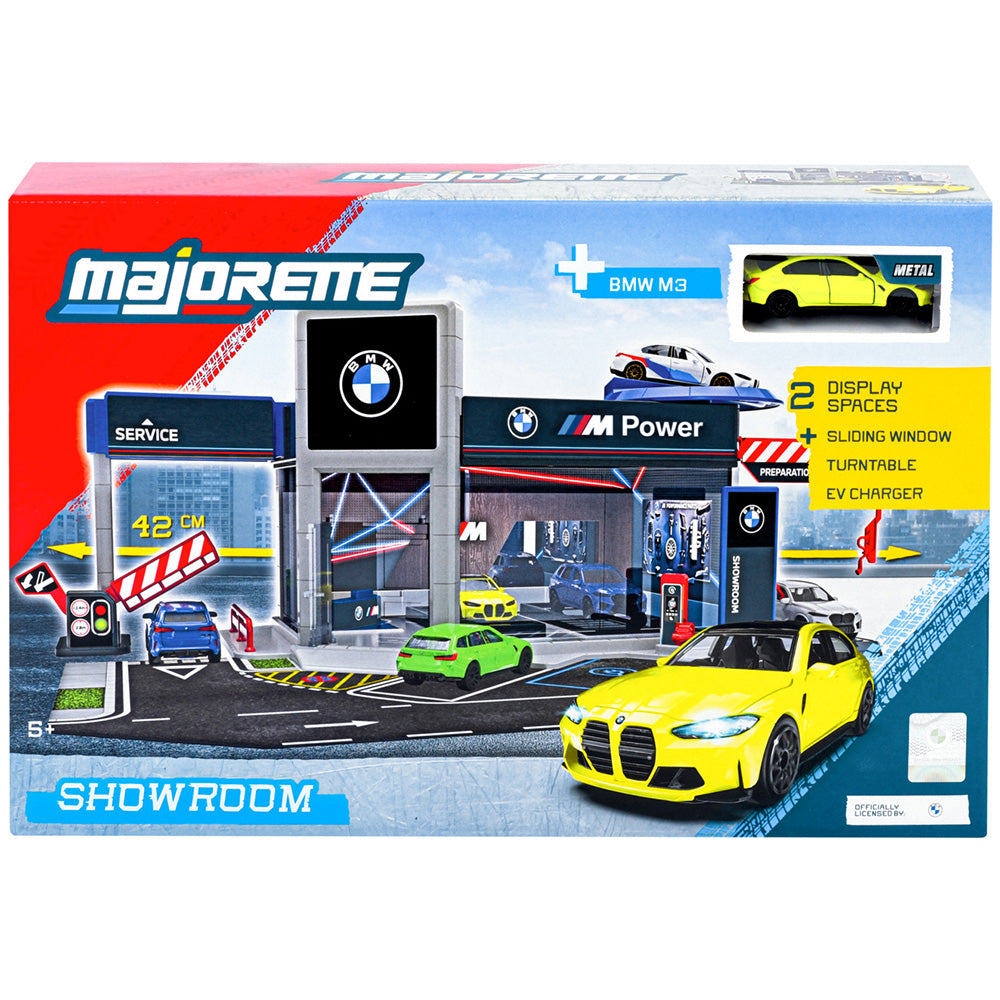Set de joaca Majorette BMW Showroom cu o masinuta