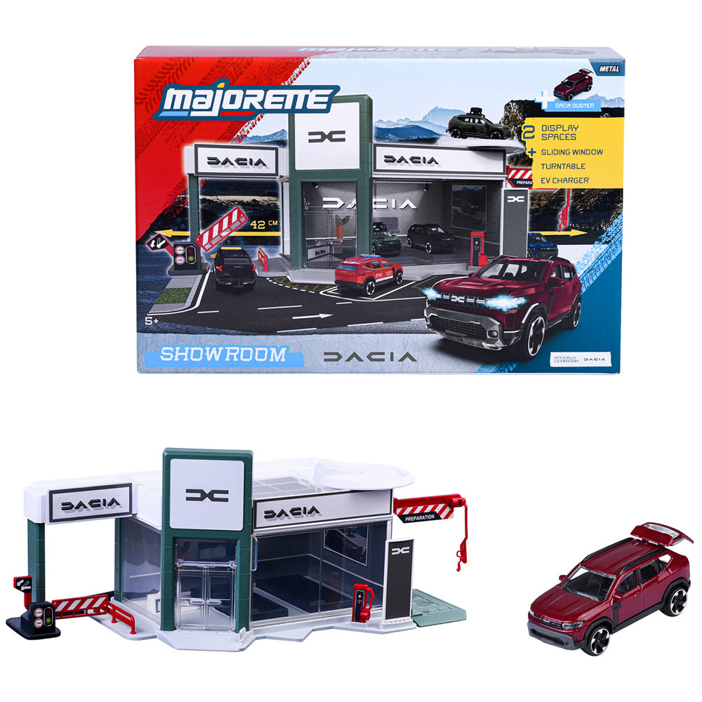 Set de joaca Majorette Dacia Showroom cu o masinuta