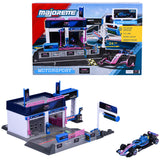 Set de joaca Majorette Motorsport Alpine Pit Stop cu o masinuta