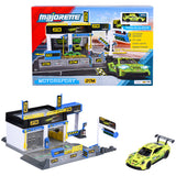 Set de joaca Majorette Motorsport DTM Pit Stop cu o masinuta