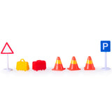 Set de joaca aeroport Dickie Toys DHL Airport Playset cu 13 piese