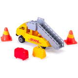Set de joaca aeroport Dickie Toys DHL Airport Playset cu 13 piese