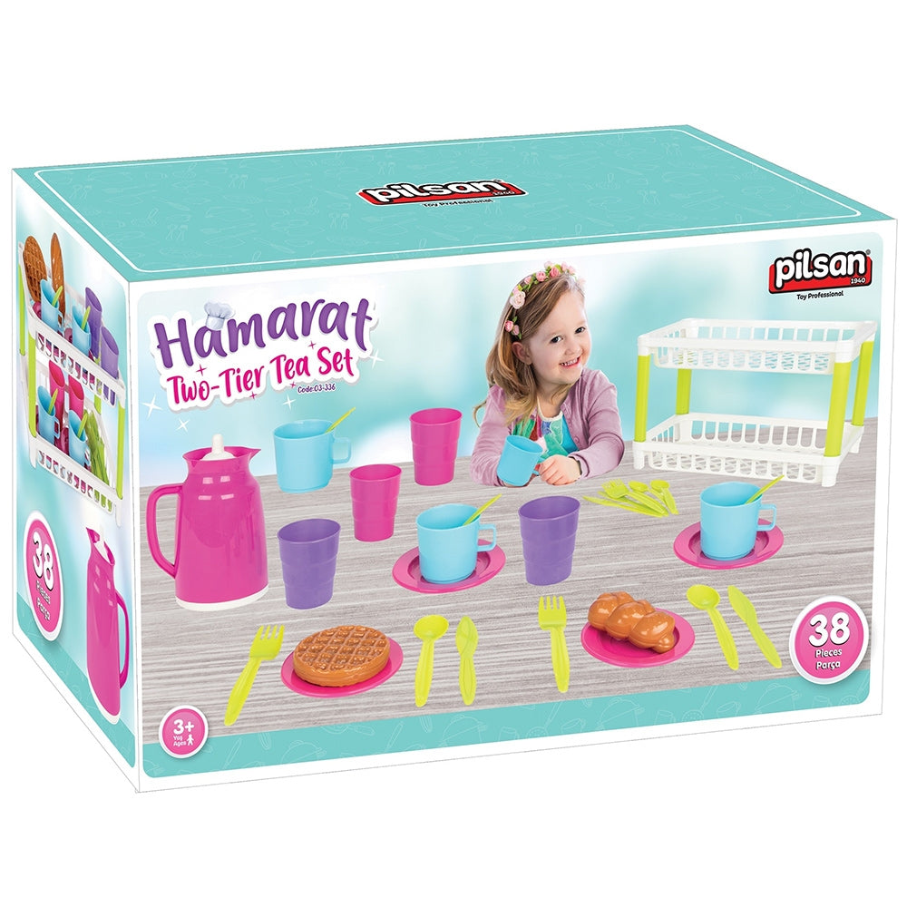 Set de servit ceaiul Pilsan Hamarat Two-Tier Tea