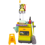 Set jucarie Chipolino Cleaning Trolley cu 16 accesorii