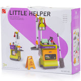 Set jucarie Chipolino Cleaning Trolley cu 16 accesorii