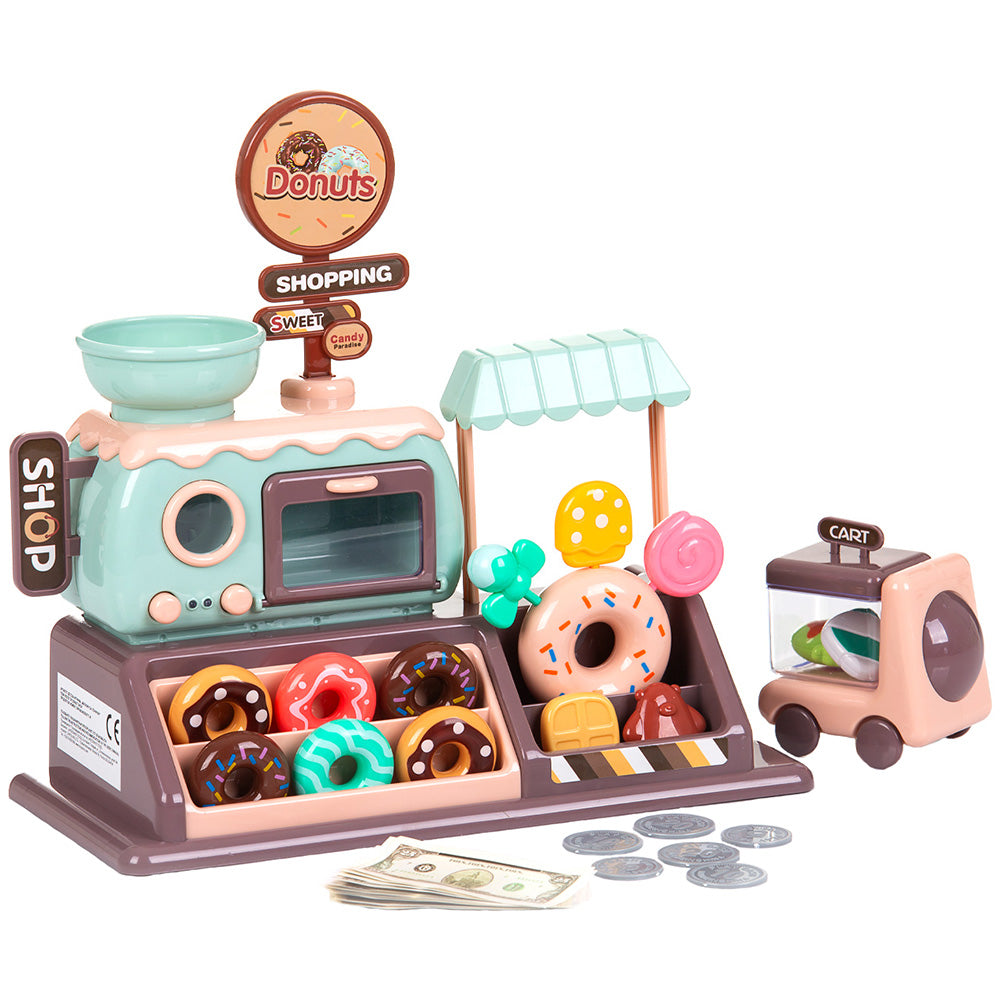 Set jucarie Chipolino Donut Shop cu lumini, sunete si 34 accesorii