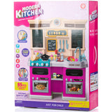 Set jucarie Chipolino Kitchen 83 cm cu sistem de curgere apa, lumini, sunete si 85 accesorii