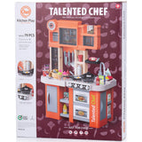 Set jucarie Chipolino Kitchen 84 cm cu sistem de curgere apa, lumini, sunete si 79 accesorii