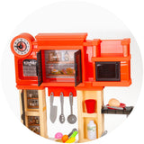 Set jucarie Chipolino Kitchen 84 cm cu sistem de curgere apa, lumini, sunete si 79 accesorii