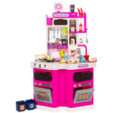 Set jucarie Chipolino Kitchen 93 cm cu sistem de curgere apa, lumini, sunete si 113 accesorii