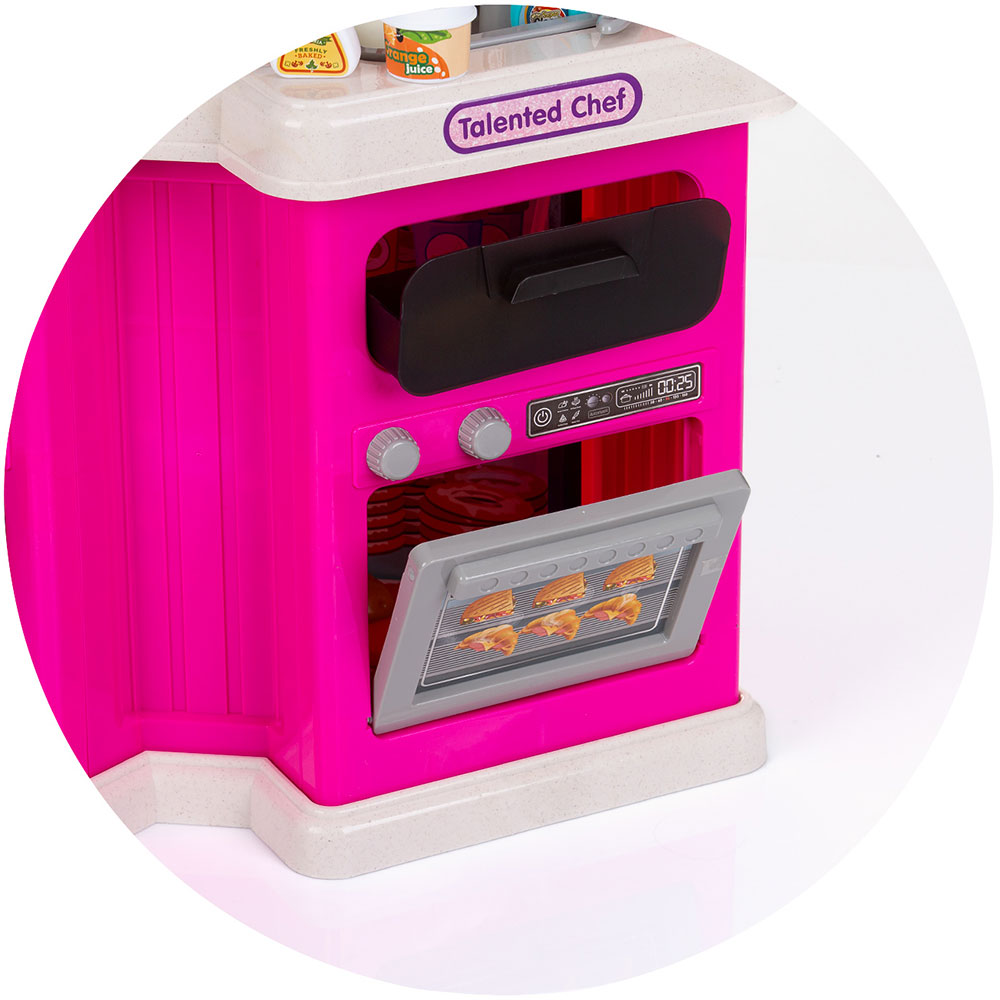 Set jucarie Chipolino Kitchen 93 cm cu sistem de curgere apa, lumini, sunete si 113 accesorii