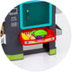 Set jucarie Chipolino Supermarket 87 cm cu lumini, sunete si 81 accesorii