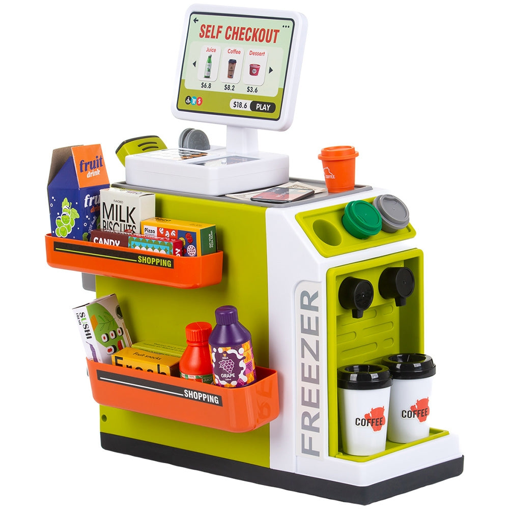 Set jucarie Chipolino Supermarket cu lumini, sunete si 46 accesorii