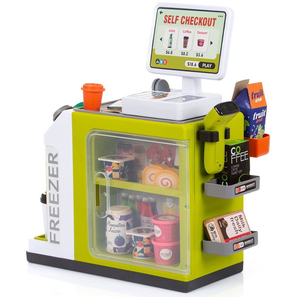 Set jucarie Chipolino Supermarket cu lumini, sunete si 46 accesorii