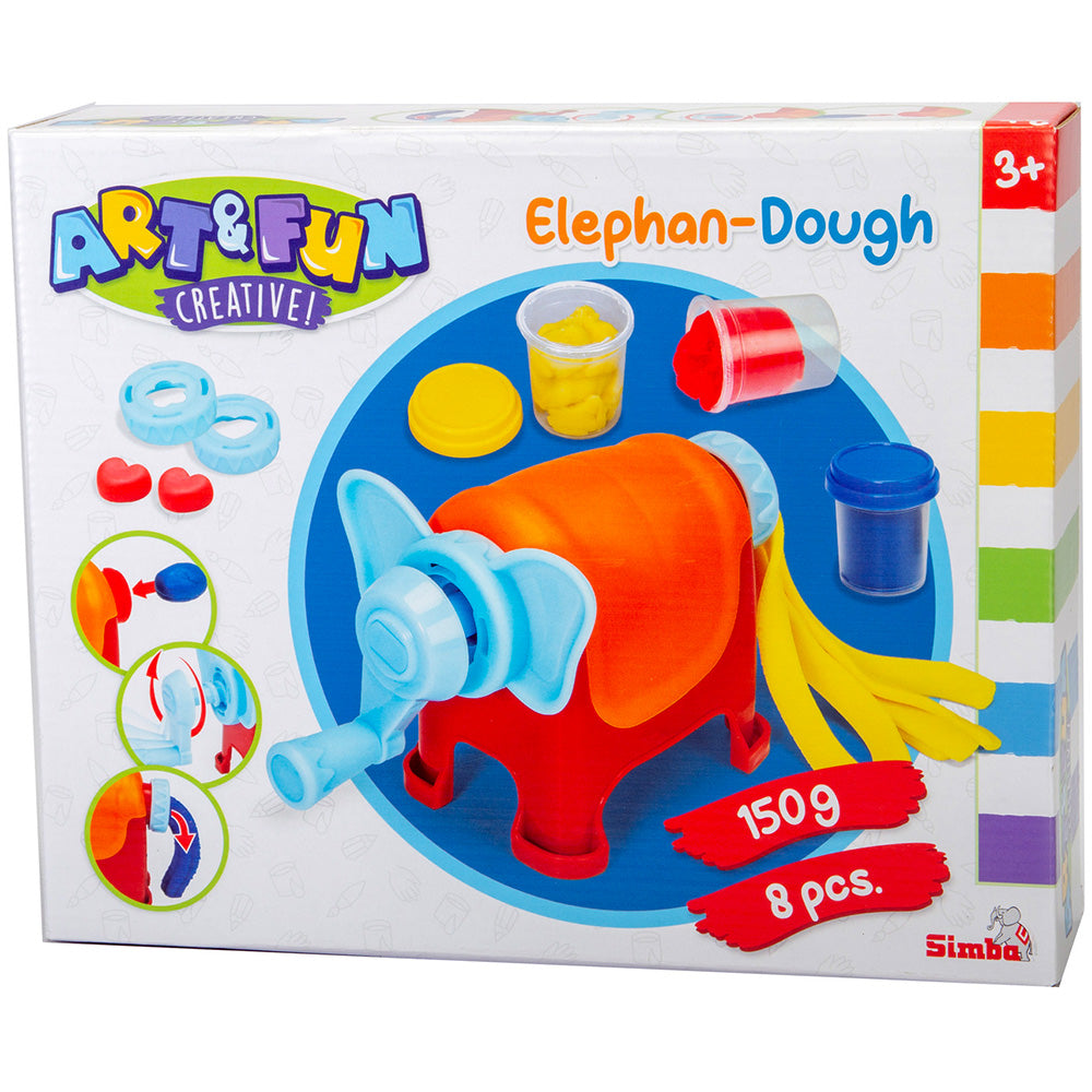 Set plastilina Simba Art & Fun Elephan-Dough cu 8 accesorii