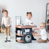 Set spalatorie Smoby Rowenta Wash&Clean Laundry maro cu 17 accesorii