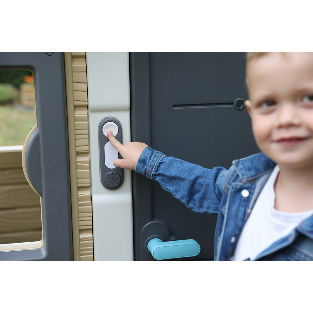 Sonerie electronica pentru casuta copii Smoby Doorbell gri