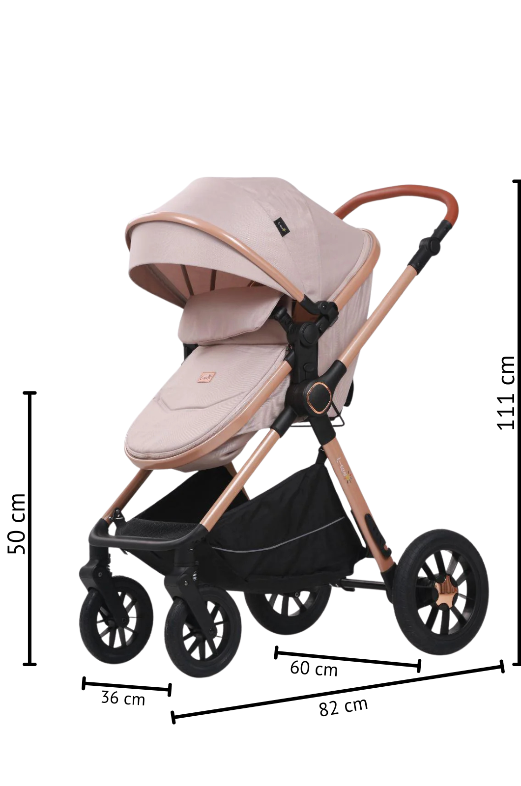 Carucior L-Sun Marina 3 in 1 CREM