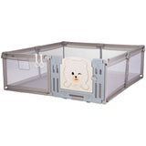 Tarc de joaca Chipolino Amico 200x180 cm cu usa beige