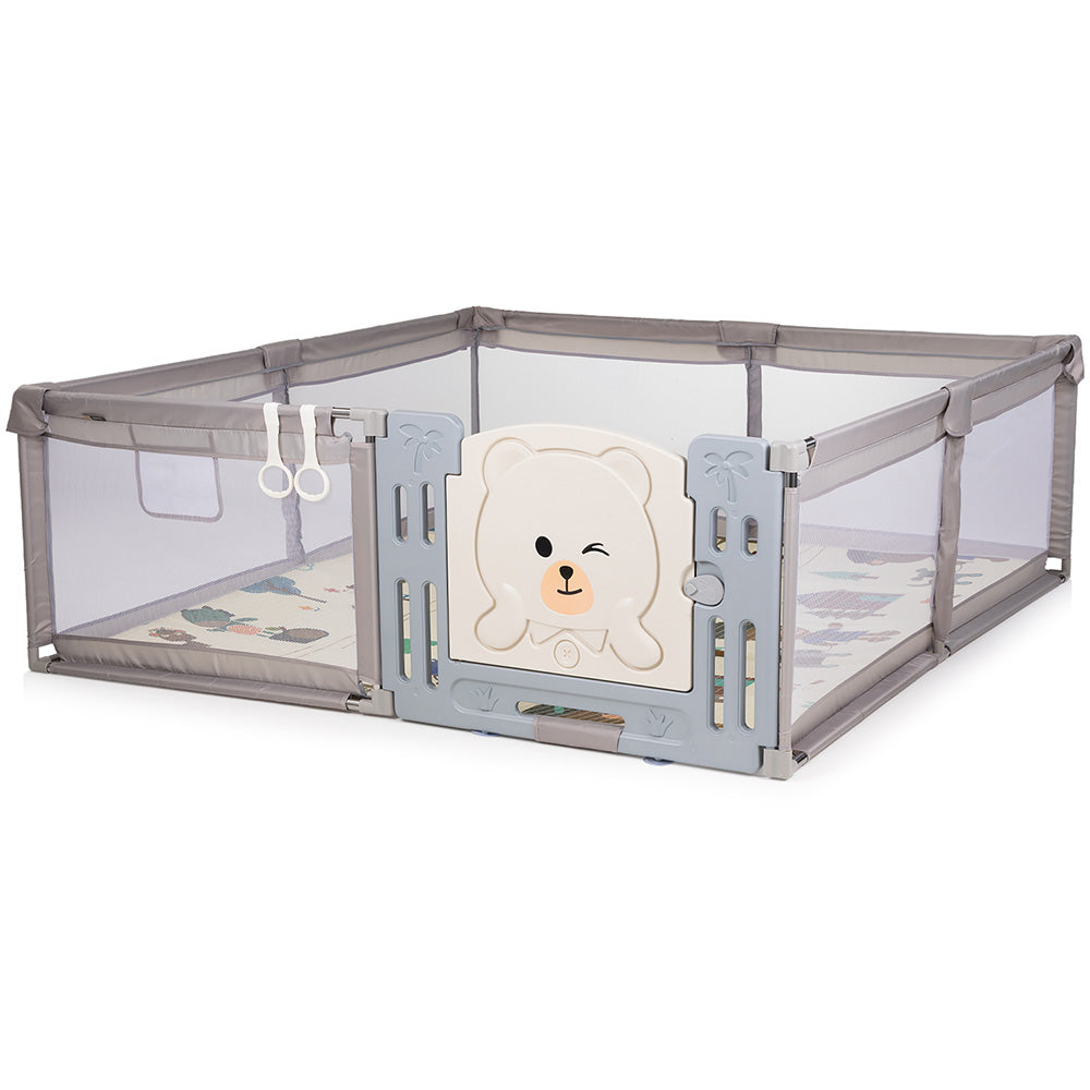 Tarc de joaca Chipolino Amico 200x180 cm cu usa beige