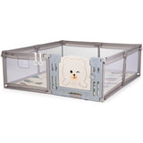 Tarc de joaca Chipolino Amico 200x180 cm cu usa beige