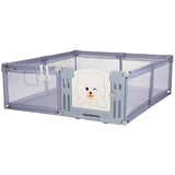 Tarc de joaca Chipolino Amico 200x180 cm cu usa grey