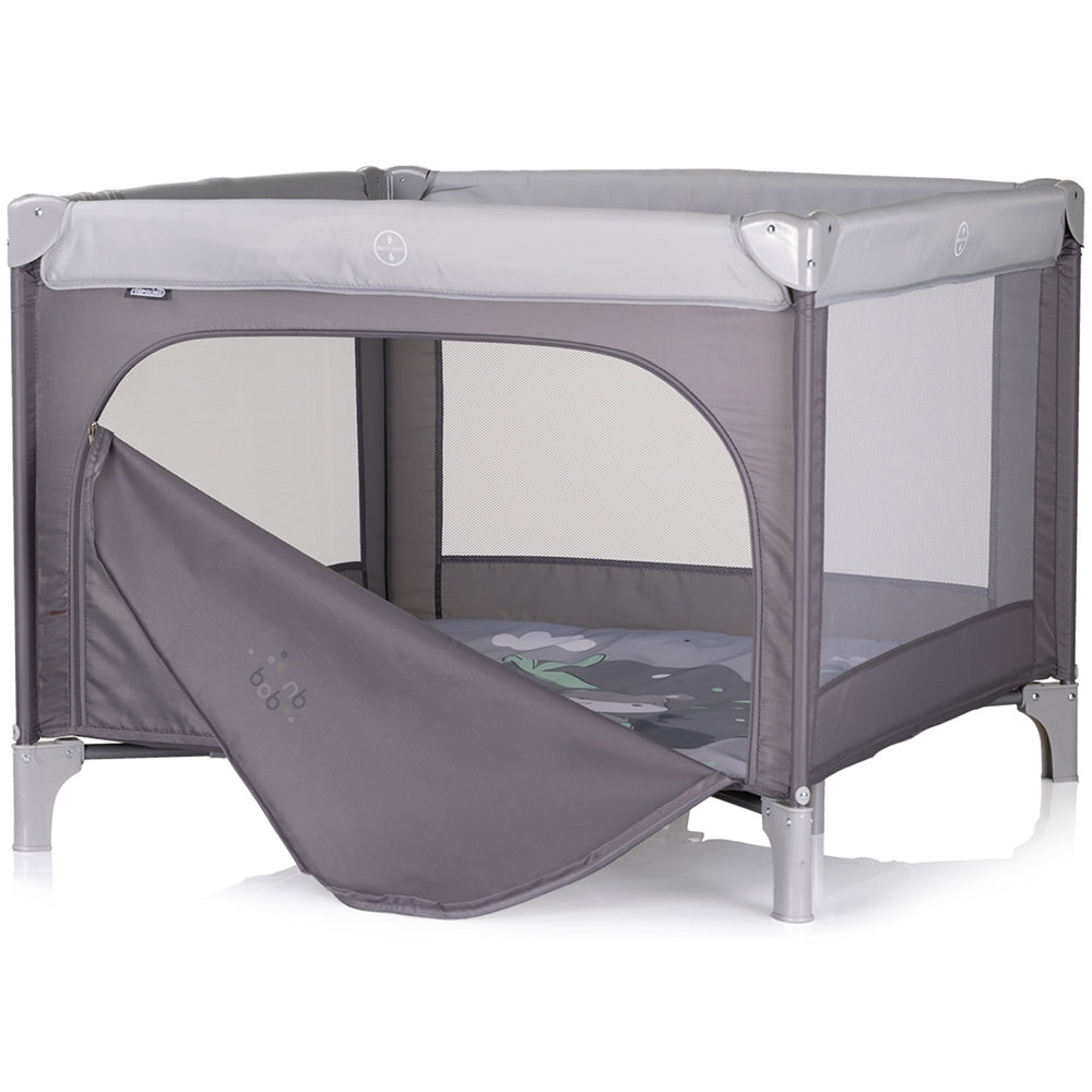 Tarc de joaca pliabil Chipolino Pop Up Hippo grey
