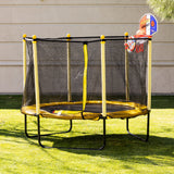 Trambulina Chipolino Sporty 140 cm cu cos baschet yellow