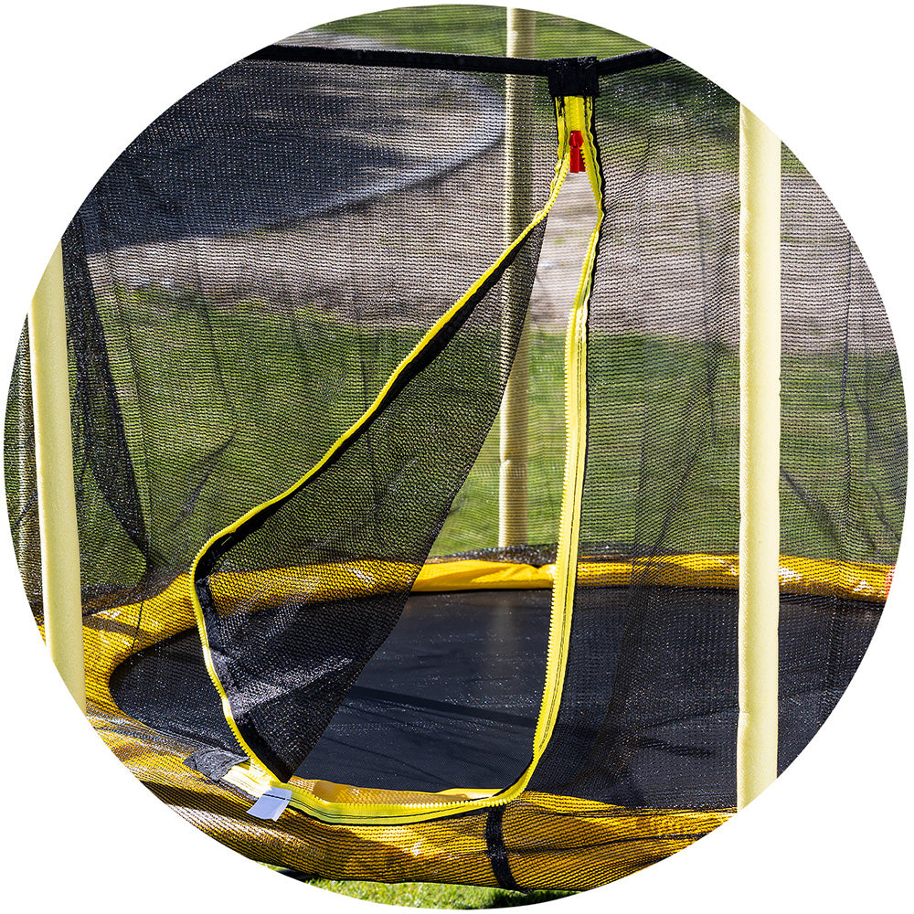 Trambulina Chipolino Sporty 140 cm cu cos baschet yellow - gogobaby.ro