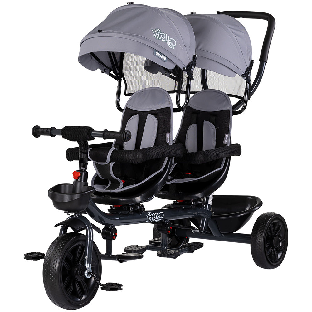 Tricicleta gemeni Chipolino Hip Hop platinum - gogobaby.ro