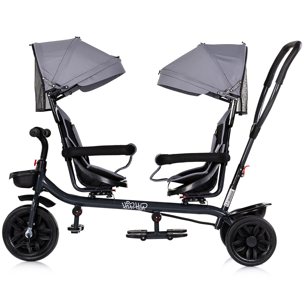 Tricicleta gemeni Chipolino Hip Hop platinum - gogobaby.ro