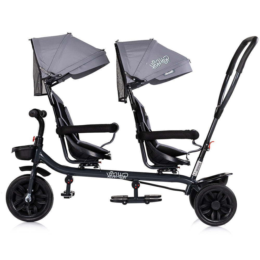 Tricicleta gemeni Chipolino Hip Hop platinum - gogobaby.ro