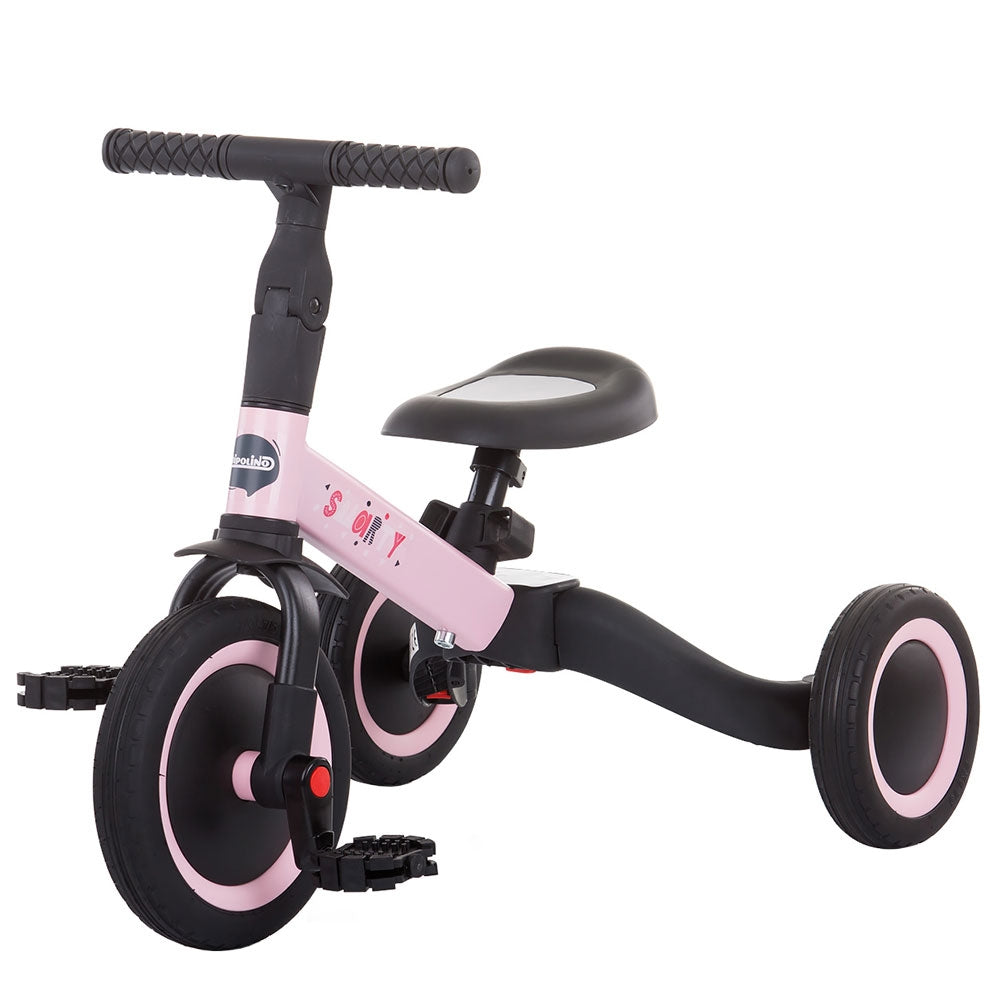 Tricicleta si bicicleta Chipolino Smarty 2 in 1 light pink - gogobaby.ro