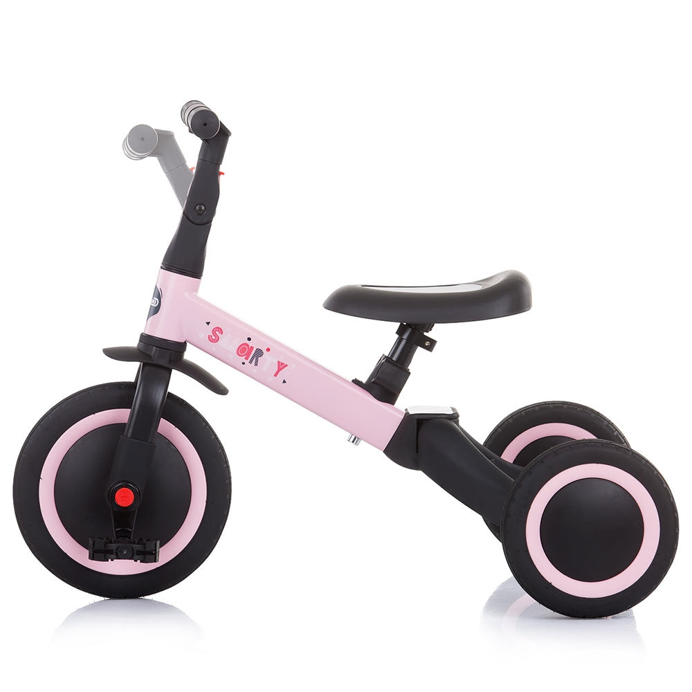 Tricicleta si bicicleta Chipolino Smarty 2 in 1 light pink - gogobaby.ro