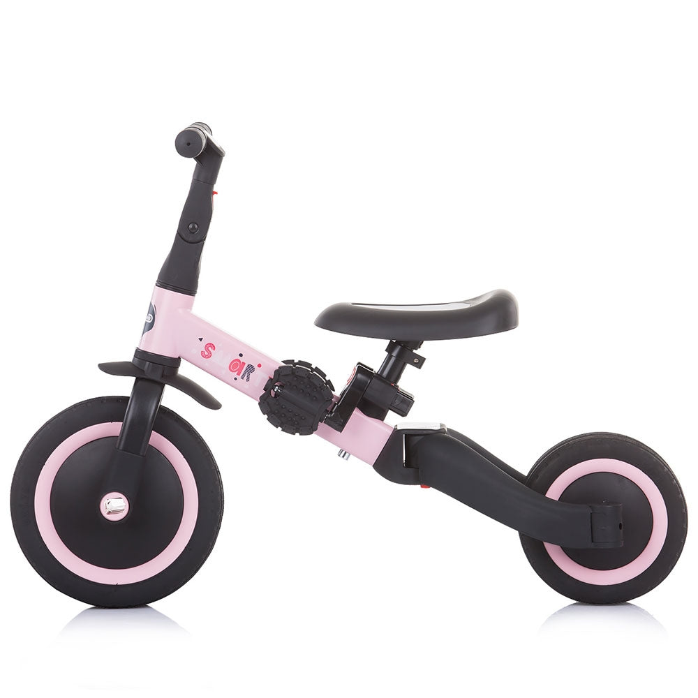 Tricicleta si bicicleta Chipolino Smarty 2 in 1 light pink - gogobaby.ro