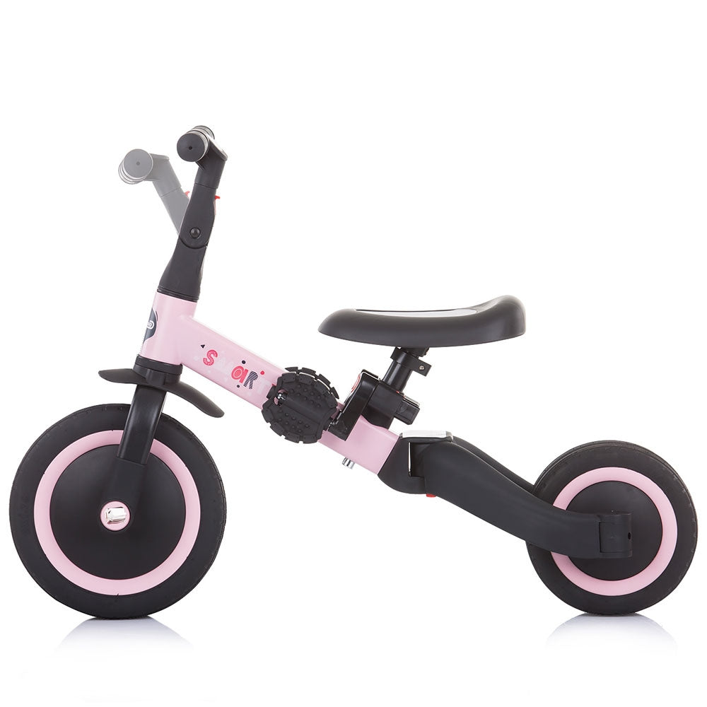 Tricicleta si bicicleta Chipolino Smarty 2 in 1 light pink - gogobaby.ro